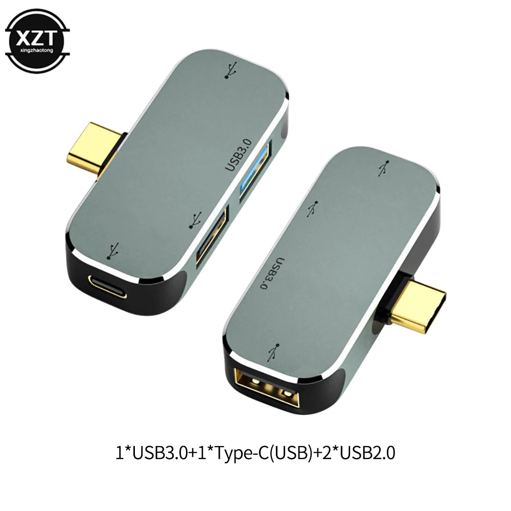 Multi-function 6 in 1 Type-C Hub 3.55mm Jack PD100W USB3.0/USB2.0/USB3.1 HDMI-Compatible USB Extender Hub