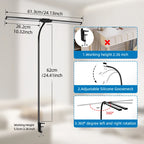 Double Head LED Desk Lamps Led Computer Monitor Light Stepless Dimmable USB Table Lamp for Office Study Reading Lighting Fixture