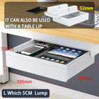 Self-Adhesive, Drill-Free Under-Desk Plastic Drawer: Ideal For Office/Home, Perfect For Organizing Stationery
