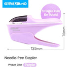 Stapleless Stapler Mini Portable Stapler Safe Paper Stapling Without Staples Bookbinding School Office Supplies Stationery