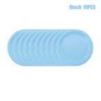 Light Blue Disposable Tableware Set Paper Plates Cups Napkins For Boy Baby Shower Kids Birthday Party Decorations Supplies