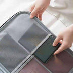 Lockable Document Storage Bag Multi Compartment Passport Card Certificate Organizer Travel Household Important File Box