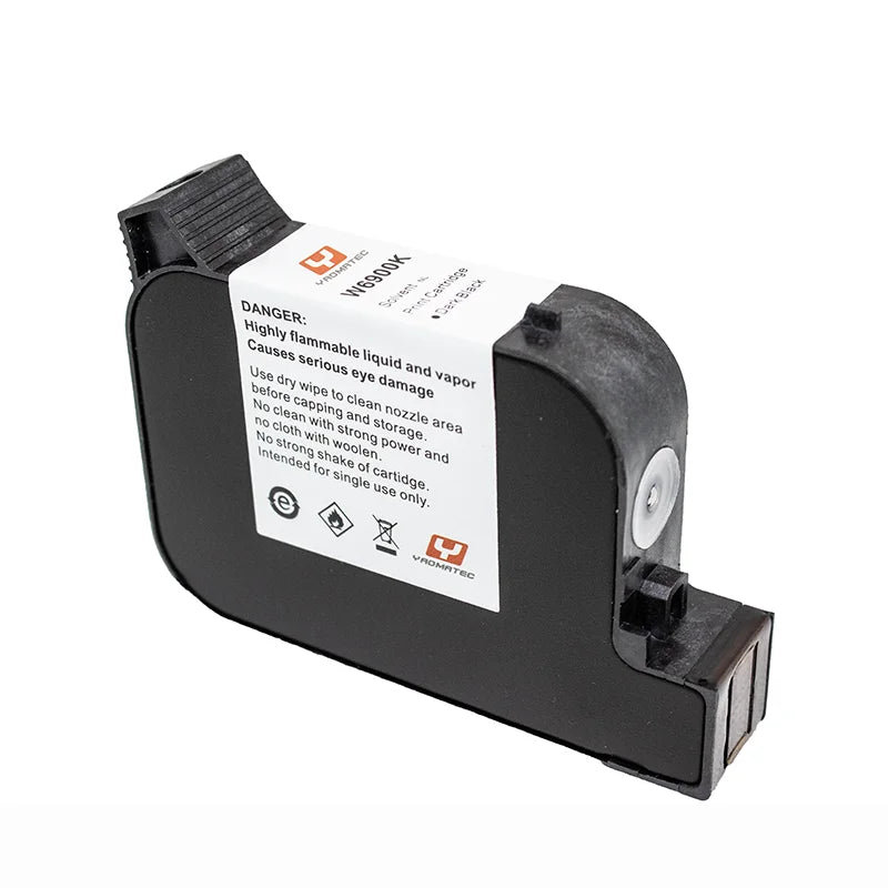 YAOMATEC A level W6900K high adhesion Handheld Online Inkjet Printer Cartridge quick dry solvent fast dry ink cartridge