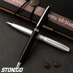 STONEGO Capless Ballpoint Pen, Simply Twist Roller Ball Pen Black Gel Ink Medium Point 1.0mm Smooth Writing Signature Pens