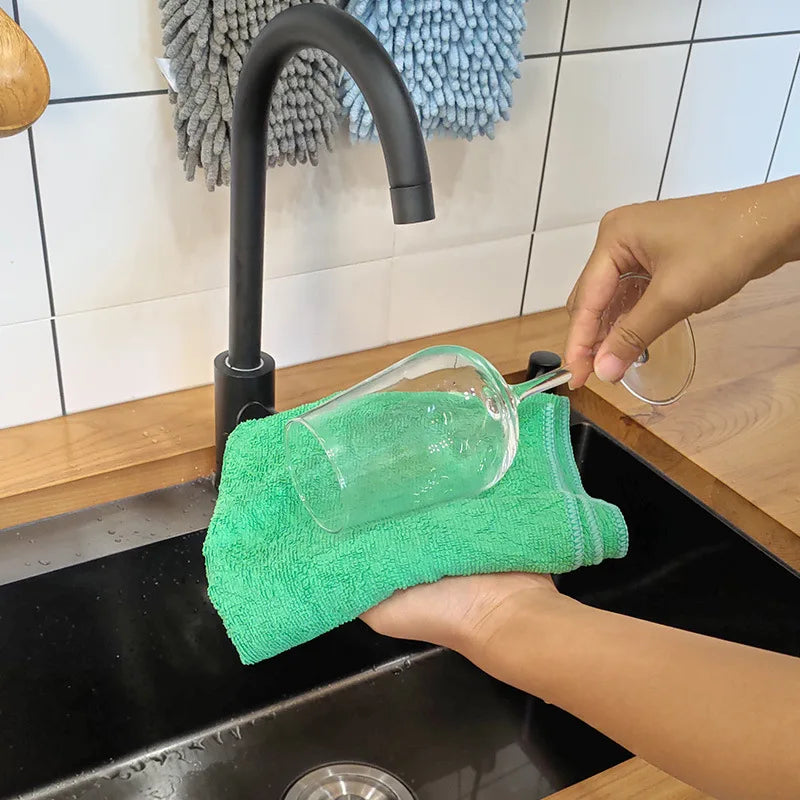 5 Packs Microfiber Cleaning Cloth, 30*30cm Mixed Color Cleaning Rags, Cleaning Towels for Car Care, House, Kitchen, Glass