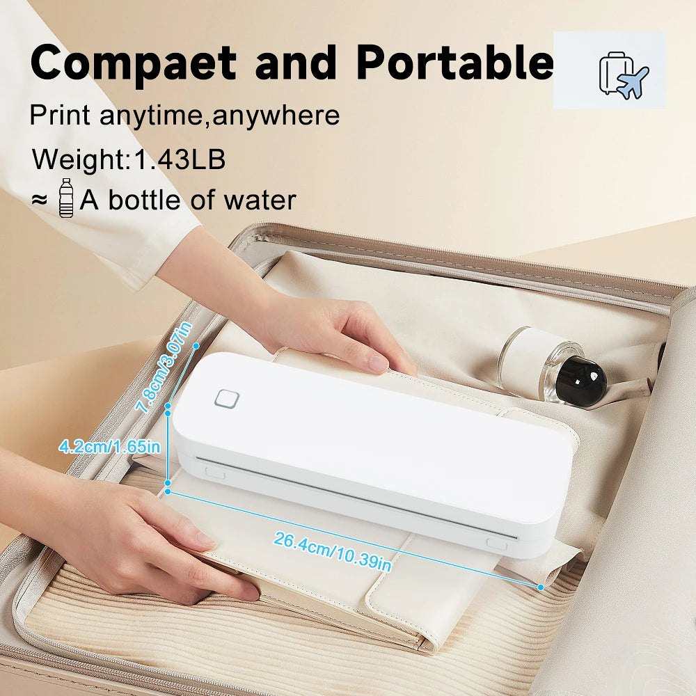Marklife Thermal Inkless Printer A4&Tattoo Maker Mini Portable Bluetooth Wireless Used For School Office Small Business Machine