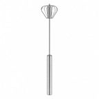 Handheld Milk Frother Stainless Steel Mini Whisk Semi-Automatic Coffee Frother for Cappuccino Latte Hot Chocolate Egg Beater Kitchen Tool