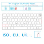 (Iso EU ) White Transparent Frosted Mbp Suitable for Apple Mac Book Pro 14-Inch 16 Model Laptop  Keyboard