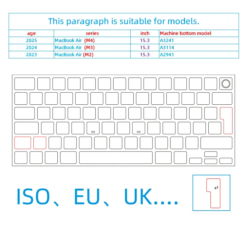 (Iso EU ) White Transparent Frosted Mbp Suitable for Apple Mac Book Pro 14-Inch 16 Model Laptop  Keyboard