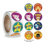 100-500pc Stickers Rolling Animal Roll Stickers Small Cute Game Sticker DIY Gift Sealing Label Decoration