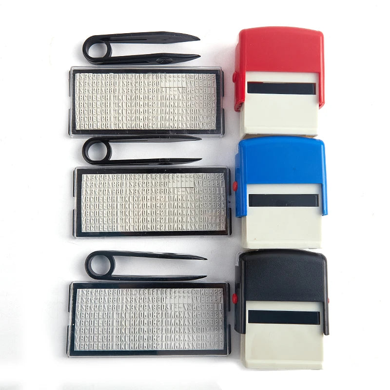 DIY Rubber Stamp Kit Custom Personalized Self Inking Business Address Name Number Letter Handicrafts Printing