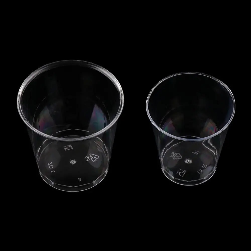 Reusable Transprent Plastic Disposable Dessert Cups Round Pudding Boxes Cupcake Muffin Cup Mould Kitchen Drinks Tools 50/90ml