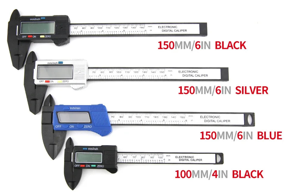 Digital Vernier Caliper Plastic Pachometer Digital Ruler Carpentry Tool Caliber Measuring Tool Digital Caliper Depth Gauge