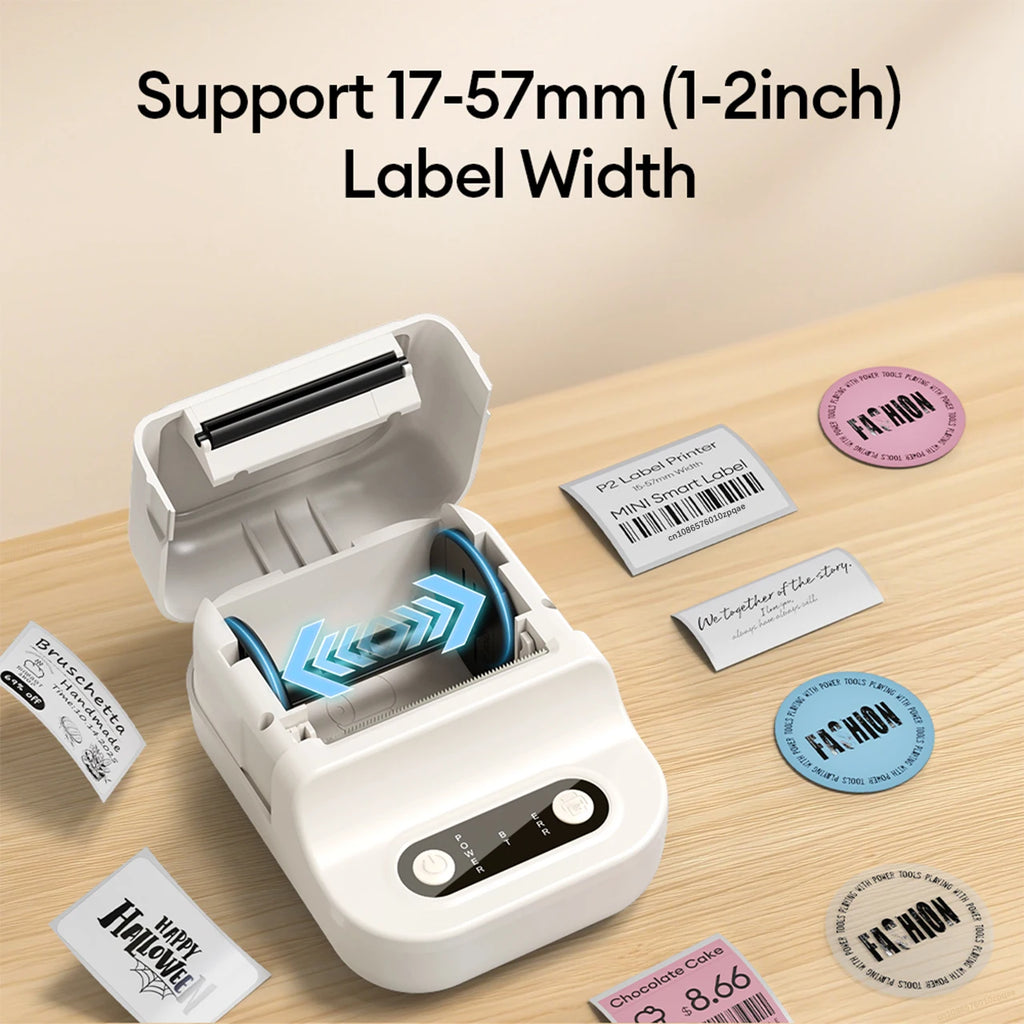 Mini Portable Thermal Printer 12-57mm Self-adhesive Label Printer Inkless Bluetooth Sticker Printing Machine like B21 Printer