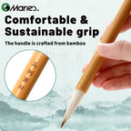 Marie's 3 pcs Jianhao Chinese Calligraphy Brush Set, Traditional Writing Watercolor Brush Ink Pen Kit for Small Regular Script,