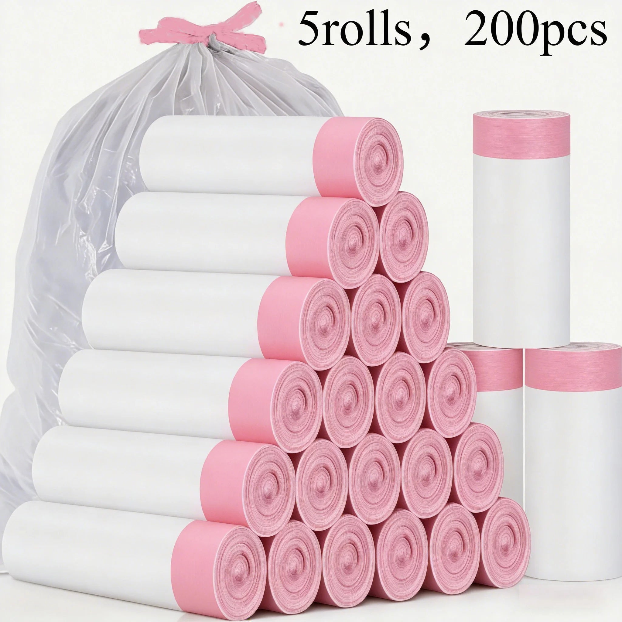 1/3roll Trash Bags Suitable for 4 Gallon Trash Cans Plastic Bin Liners Specially Designed for Bathroom, Restroom, Bedroom Office