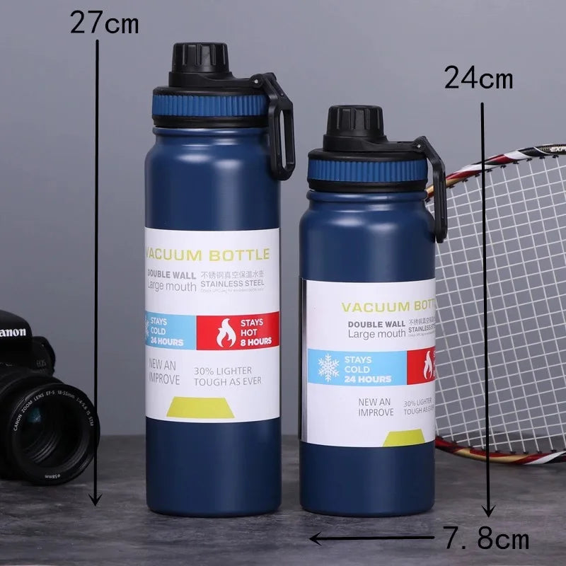 600/800/1000ML Thermos Bottle Stainless Steel Car Thermal Cup Keeps Cold and Heat Thermal Mug Sports Insulated Cup Vacuum Flask