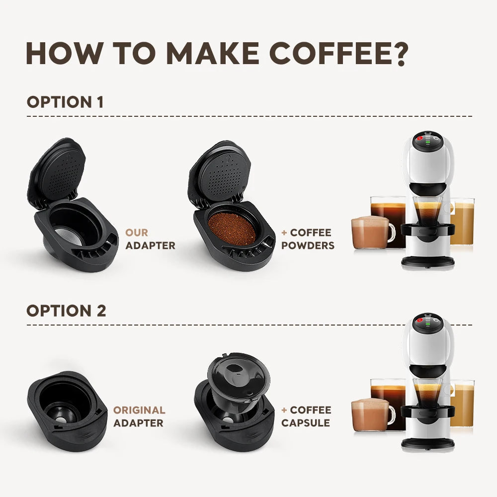 ICafilas Coffee Adapter Dolce Gusto Reusable Capsule Adapter with Genio S Piccolo Coffee Machine Accessories