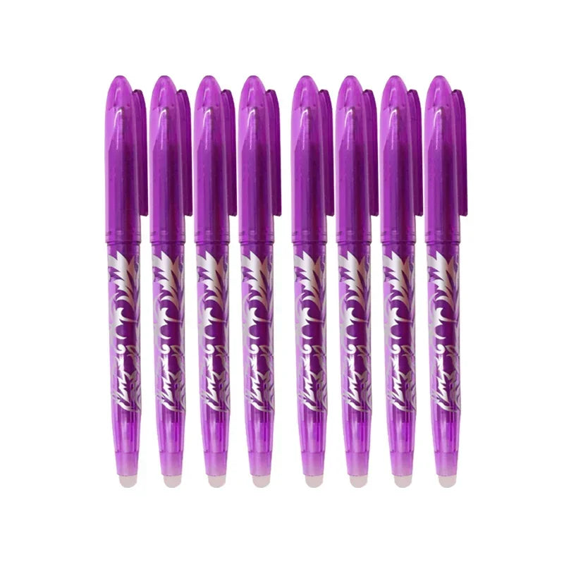 8/4pcs Erasable Gel Pen  Multi-Color0.5mm Tip Painting Writing Drawing School Black Blue Red Pink Orange Green Purple Light Blue
