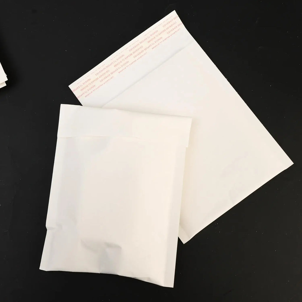 10-50Pcs White Kraft Bubble Mailers Self-Sealing Storage Paper Envelope Waterproof Cushioned Padded Foam Shipping Packaging Bags