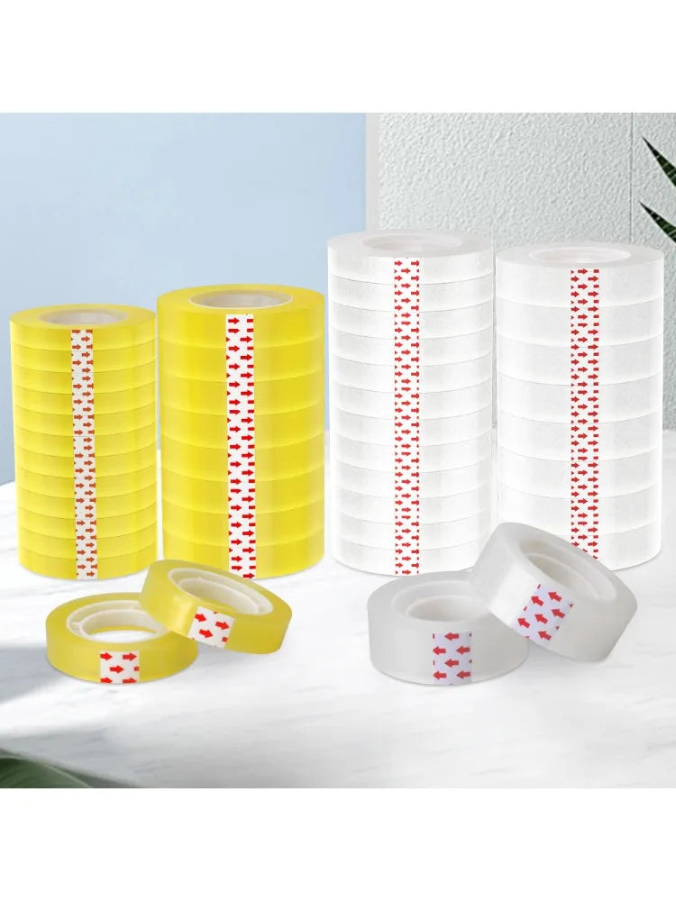 OPP 8-12 Rolls Transparent Tape Refills, Clear Tape, All-Purpose Transparent Glossy Tape for Office, Home, School