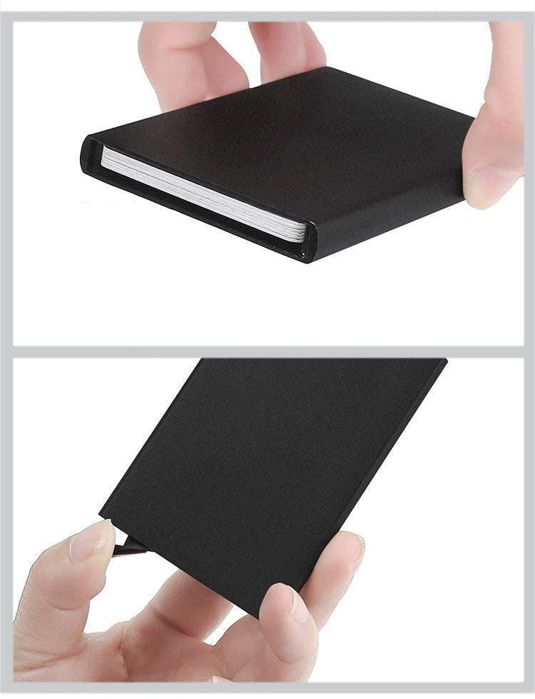 Anti Rfid Blocking Protected Magic Men ID Credit Card Holder Wallet Men Women Metal Business Bank CreditCard Cardholder Case