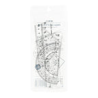 M&G 1 Set Ruler Suit 15cm Straightedge 180 Degree Protractor 45 Degree Triangle Ruler 60 Degree Triangle Ruler Stationery Set