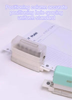 KW-TRIO Mini Portable Multi-Color Punch Hole Binder Punch 6-Hole Punch Multi-Functional Study Organizer Hole Punch