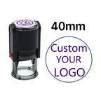 Custom Self-Inking Stamp 25/30/40/50mm Round LOGO Design Personalized Text Press-type Inking Stamp for Wedding Invitation Envelo