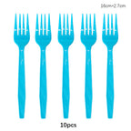 Rose Gold Disposable Knife Fork Spoon Cutlery Set Disposable Tableware Birthday Party Decorations Wedding Baby Shower Supplies