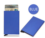 Rfid Metal Credit Card Holder Luxury Men Minimalist Wallet Cardholder Case Bag Business Supplies Card Storage Box Organizer Mini