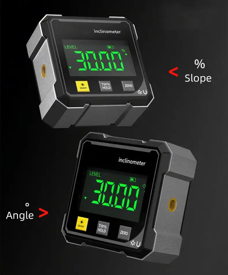 4-Side Magnetic Digital Angle Gauge With Laser Electronic Protractor Horizontometer Inclinometer Angle Ruler Slope Measuring
