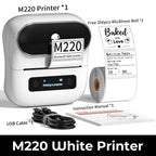 Phomemo M220 Bluetooth Thermal Label Printer 20-75mm Portable 203DPI Label Maker for Barcode Address Mailing File Labels