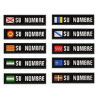 1PC 10cmX2.5cm Custom Name Flag Patch Stripes Badge Iron On Or Hook Loop Andalusia Extremadura Canary Islands Spain Galicia
