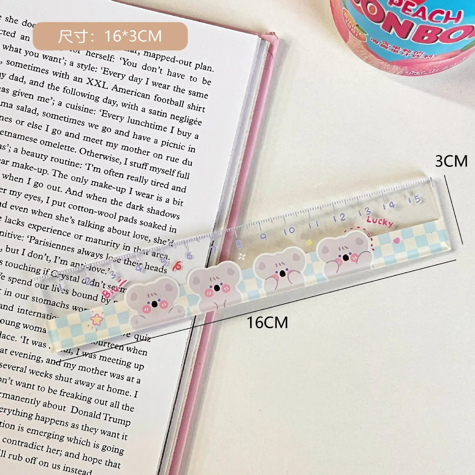 1 Piece Lytwtw's Cute Animals Straight Kawaii Christmas Ruler Tools Stationery Cartoon Drawing Office School Measuring