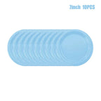 Light Blue Disposable Tableware Set Paper Plates Cups Napkins For Boy Baby Shower Kids Birthday Party Decorations Supplies