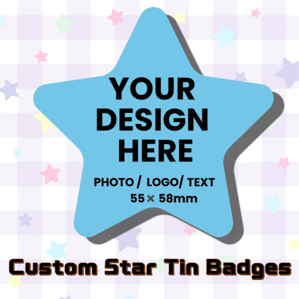 Custom Pins Custom Badges Personalized Photo Logo Tinplate Customized Pentagram Shaped Badge Based on Picture DIY Accessory Gift