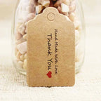 5*3cm vintage paper gift hang tag kraft/white DIY  products brand note hang tag 100pcs per lot custom logo cost extra