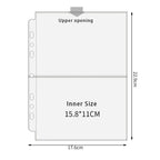 A5 3/7 Ring Binder Transparent Photo Album PP Inner Page Sleeves 1/2/4/6-Grid DIY Photocard Collect Book For 3 4 5 6 7 Inch Card