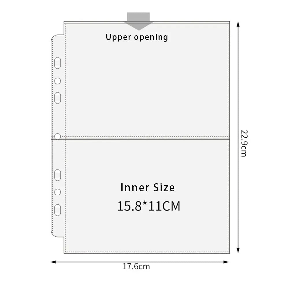 A5 3/7 Ring Binder Transparent Photo Album PP Inner Page Sleeves 1/2/4/6-Grid DIY Photocard Collect Book For 3 4 5 6 7 Inch Card