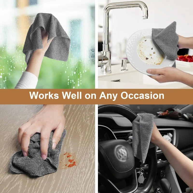 50 Sheetes/Roll Reusable Cleaning Wipe Household Kitchen Cloth Microfiber Towel Rolls Dish Rags Wash Paper Towel Replacement