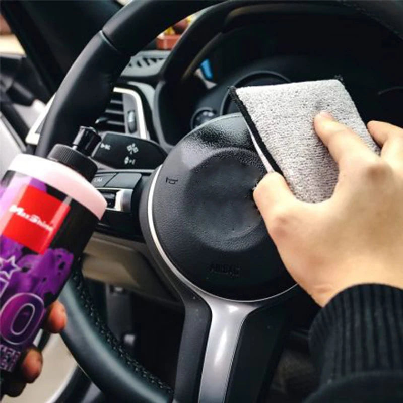 2-10Pcs Soft Double Side Microfiber Scrubbing Sponge Car Leather Cleaning Microfiber Towel Wax Sponge Auto Detailing Tools