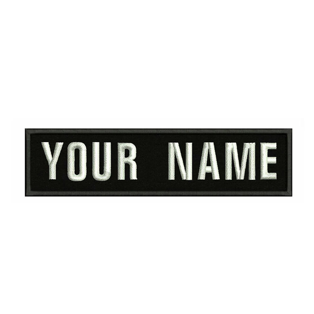10x2.5cm Embroidery Custom Name Patch Stripes Badge Iron On Or Sew On Or  Patches Clothes