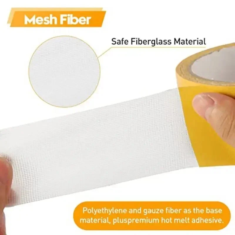 Extra Strong Double Sided Adhesive Tape Thin Super Strong Heavy Fixation Bookbinding Mesh Waterproof Powerful Grid Carpet Tape
