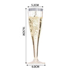 100pcs 5oz Disposable Cups Sparkling Champagne Bar Cups Plastic Champagne Flutes Clear Toasting Glasses for Weddings Party