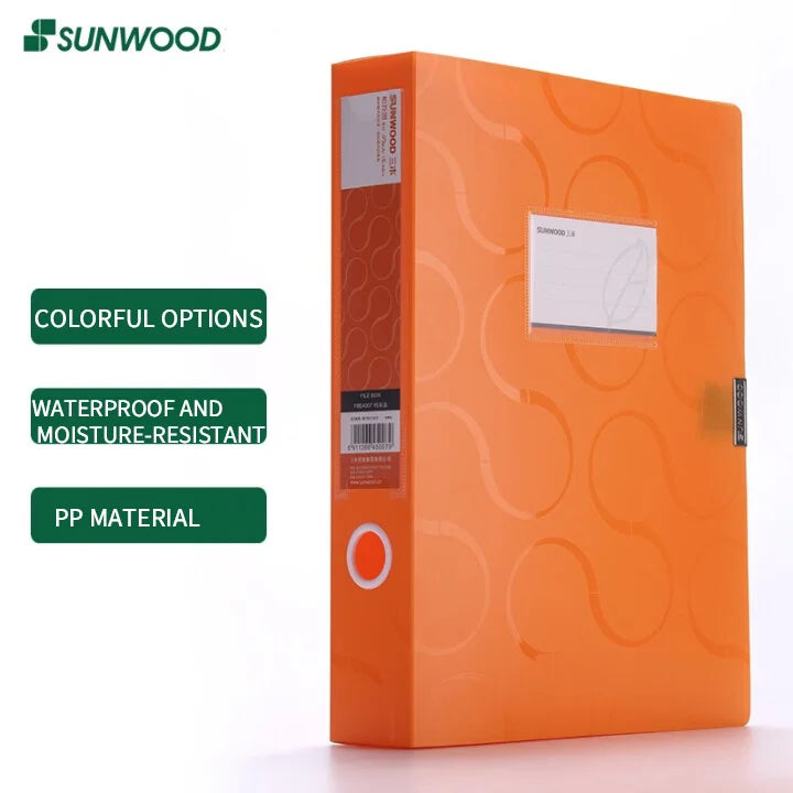 SUNWOOD Plato Series A4 File Organizer Boxes,  Colorful Document Storage Folders, Mixed Colors, FBE4006,FBE4007