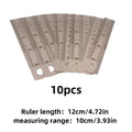 10pcs Precision Stainless Steel Rulers, 4-Inch Double-Sided Metal Rulers with Etched Markings for Teaching and Drawing