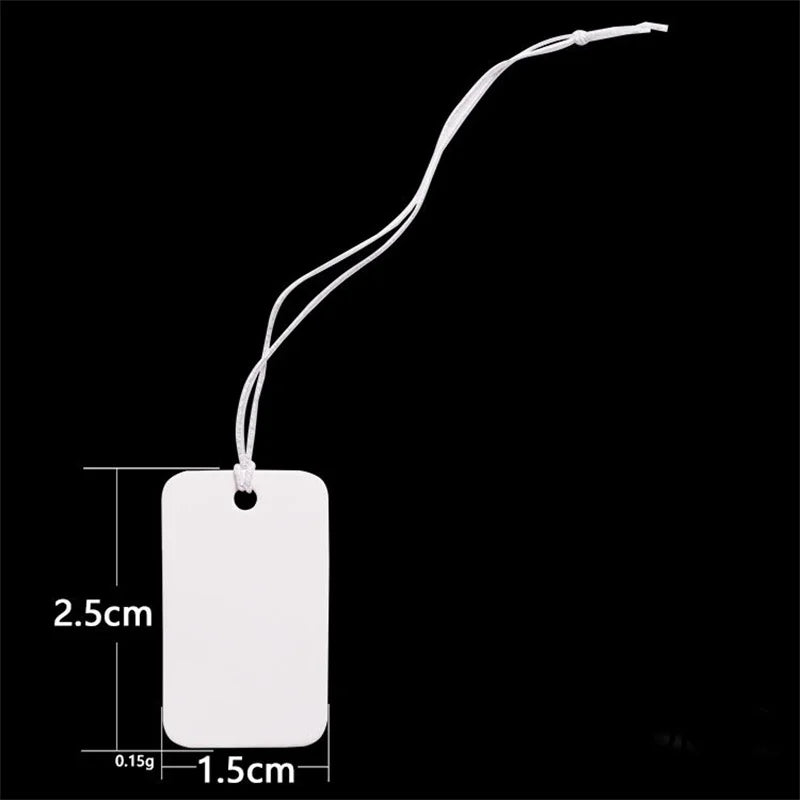 100pcs Paper Small Ring Price Tags Stickers Necklace Bracelet Blank Price Labels Display Diy Jewelry Packaging Making Supplies