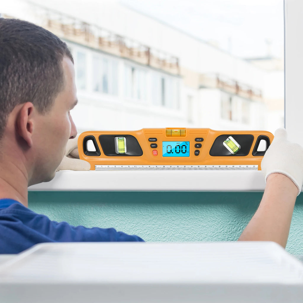 Digital Spirit Level Inclinometer Horizontal Scale Ruler Electronic LED Display Protractor Magnetic Base Measuring Tools