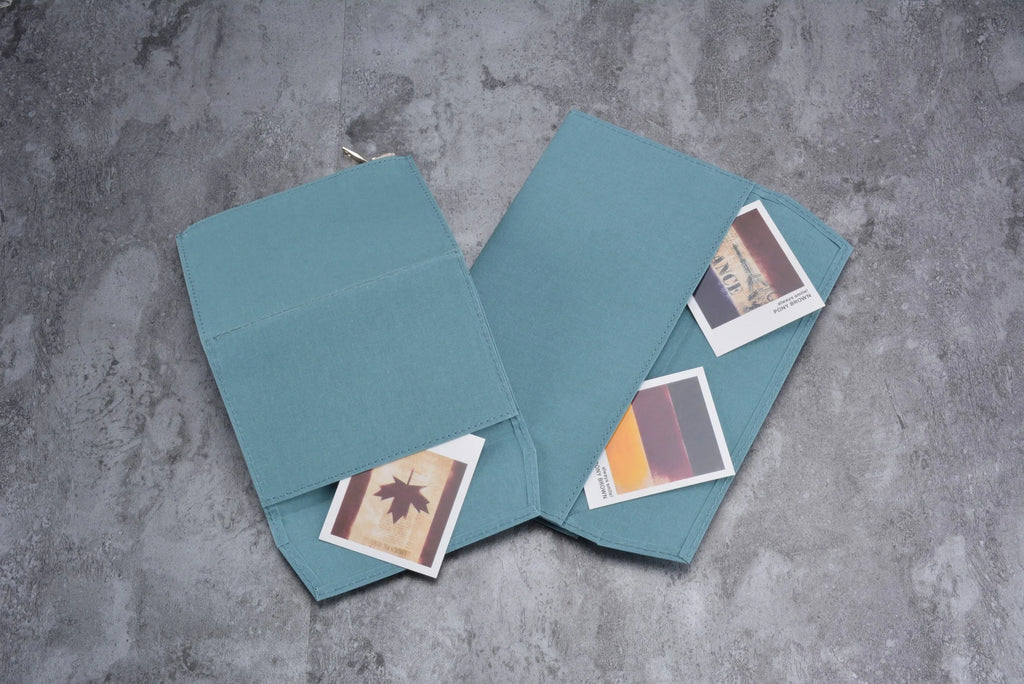 Canvas Zipper Card Holder for Travel Notebook, Canvas Storage Bag File Folder Refill Insert for Standard Journals Stationery